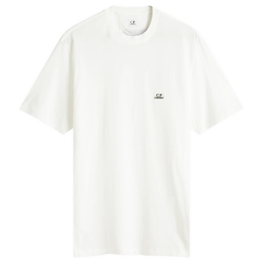 CP Company Men's Logo Patch T-Shirt Gauze White